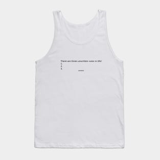 Three unwritten rules Tank Top